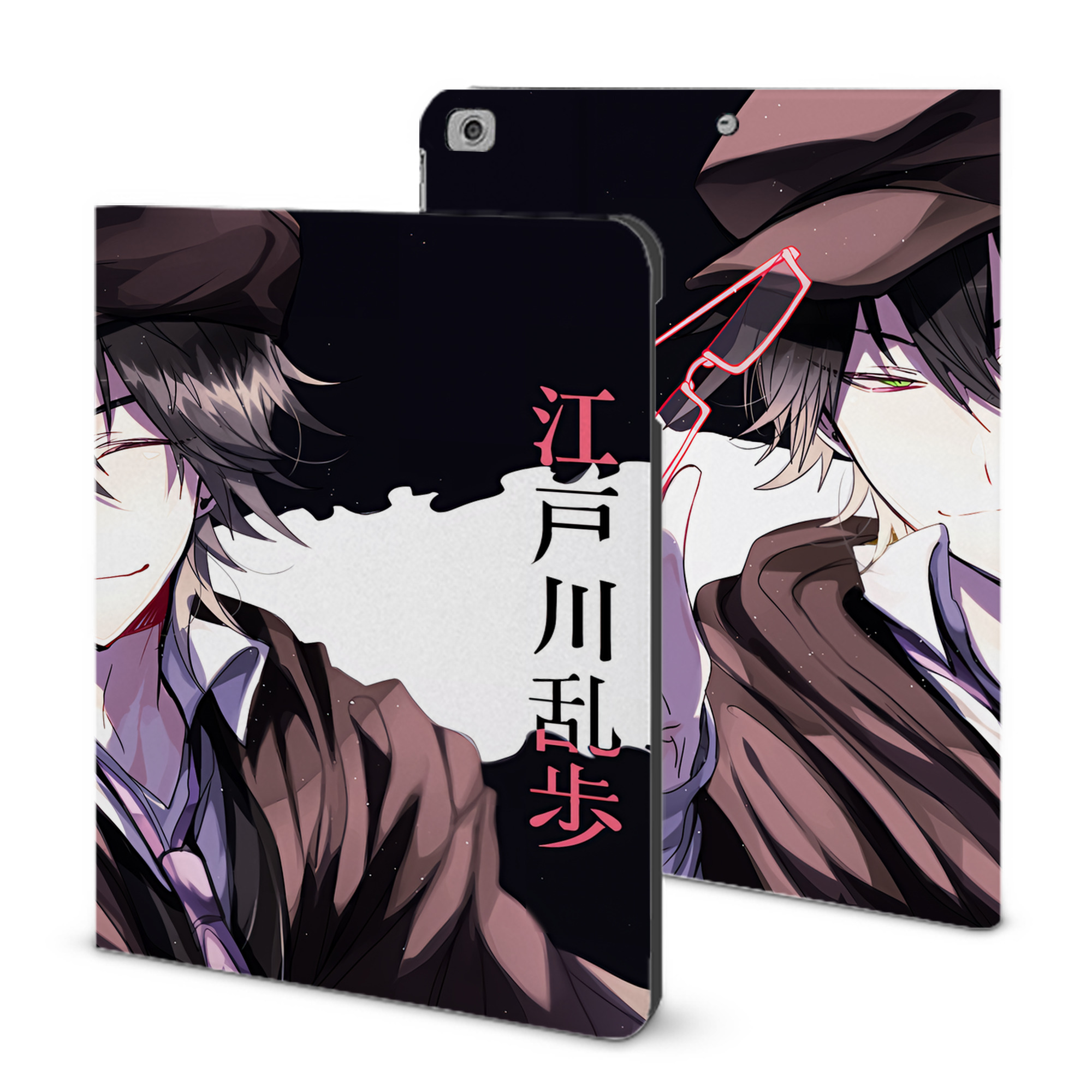 （画像用） 文豪ストレイドッグス Bungo Stray Dogs IPad ケース ブック型 PUレザー TPU 耐衝撃 軽量 薄型 ペン収納なし 全面保護 IPad 各モデル対応